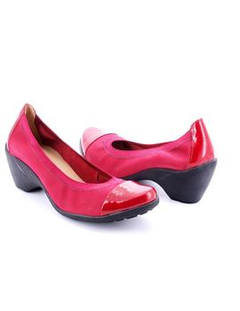 Zapato Natalia Blanco De Piel Rojo