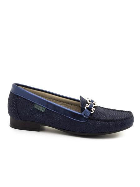 Mocasines Piel Azules para Mujer Monchel