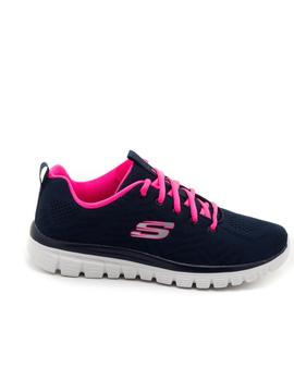 Deportivos Skechers Graceful Azules para Mujer