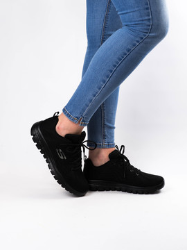 Personas mayores acortar Espolvorear Shop Skecher Negros | UP TO 51% OFF