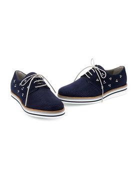 Zapato Dorking De Piel Azul D7514-PMAC