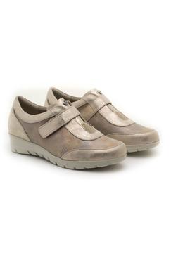 Zapatos Pitillos 2006 Velcro Dorados para Mujer