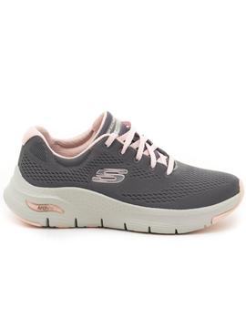 Deportivos Skechers Arch Fit Grises para Mujer
