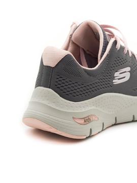 Deportivos Skechers Arch Fit Grises para Mujer