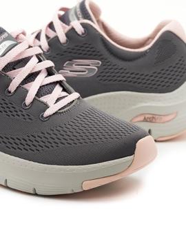 Deportivos Skechers Arch Fit Grises para Mujer