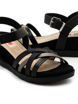 Sandalias Mtng 58514 Cuña Negras para Mujer