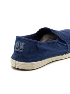 Mocasín Natural World Old Crabe Azul para Hombre