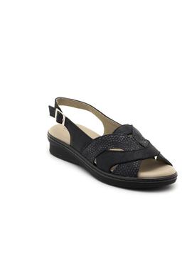 Sandalias Pitillos 6001 Piel Negras para Mujer