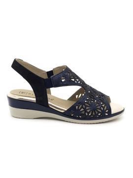 Sandalias Pitillos 6010 Piel Azules para Mujer