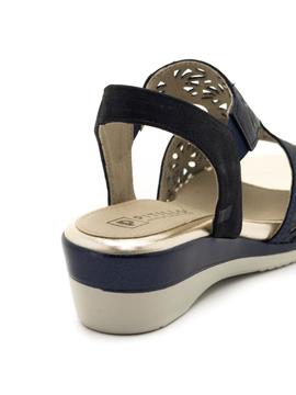 Sandalias Pitillos 6010 Piel Azules para Mujer