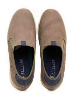 Mocasines Pitillos 4230 Piel Taupe para Hombre