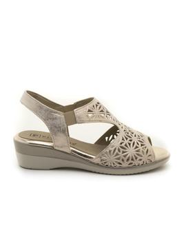 Sandalias Pitillos 6010 Piel Platino para Mujer