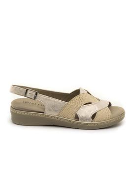 Sandalias Pitillos 6001 Piel Beige para Mujer