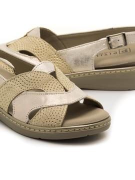 Sandalias Pitillos 6001 Piel Beige para Mujer