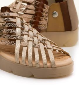 Sandalias Trisoles 1224 Oro-Serpiente para Mujer