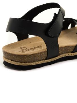 Sandalias Yokono Chipre Negras para Mujer