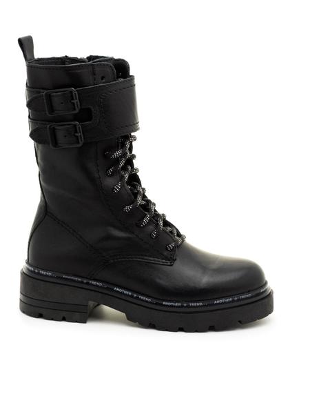 Bota Alpe 4130 Militar Piel Negra para Mujer en monchel