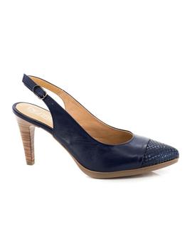 Zapato Desiree De Piel Azul 2084