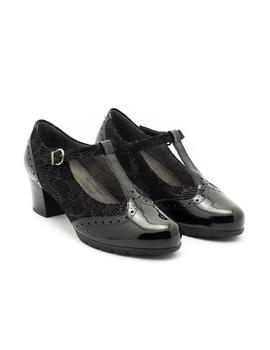 Zapato Pitillos De Piel Negro 5270