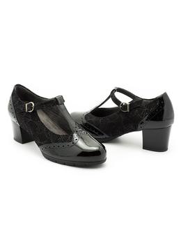 Zapato Pitillos De Piel Negro 5270