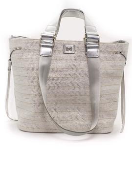 Bolsos Shopper MariaMare Jean Plata para Mujer