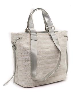 Bolsos Shopper MariaMare Jean Plata para Mujer