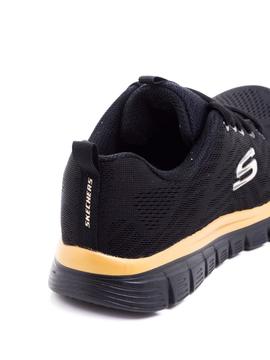 Deportivo Skechers 12615 Negro para Mujer