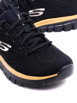 Deportivo Skechers 12615 Negro para Mujer