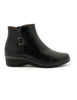 Botin Pitillos De Piel Negro 5219