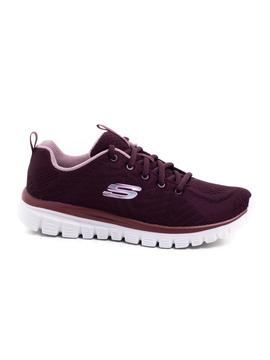 Deportivo Skechers 12615 Granate para Mujer