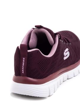 Deportivo Skechers 12615 Granate para Mujer