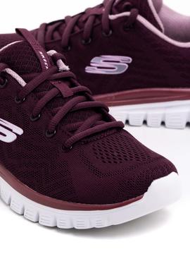 Deportivo Skechers 12615 Granate para Mujer