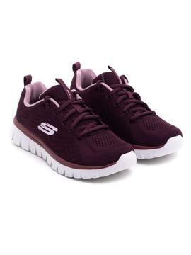 Deportivo Skechers 12615 Granate para Mujer