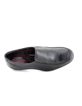 Zapato Fluchos De Piel Negro 6625