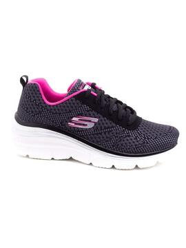 Deportivo Skechers 12719 Negro y rosa para Mujer