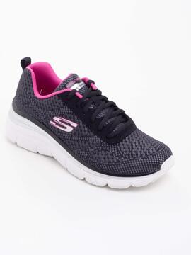 Deportivo Skechers 12719 Negro y rosa para Mujer