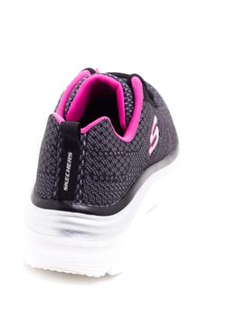Deportivo Skechers 12719 Negro y rosa para Mujer