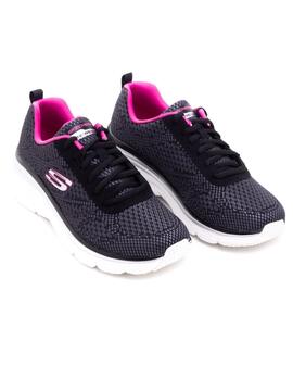 Deportivo Skechers 12719 Negro y rosa para Mujer