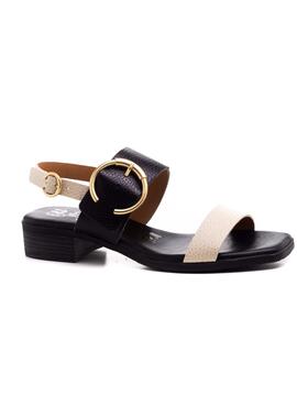 Sandalia Oh My Sandals 5170 Beige y negra para Mujer