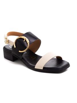 Sandalia Oh My Sandals 5170 Beige y negra para Mujer