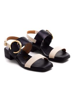 Sandalia Oh My Sandals 5170 Beige y negra para Mujer