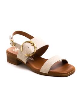 Sandalia Oh My Sandals 5170 Beige y Negra para Mujer