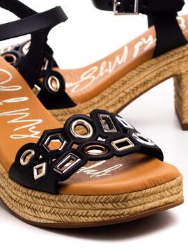 Sandalia Oh My Sandals 5232 Negra para Mujer