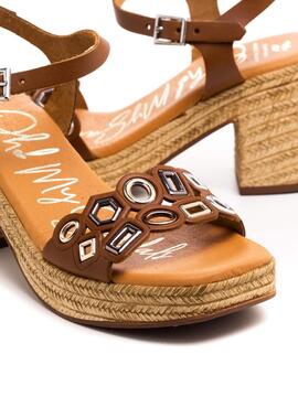 Sandalia Oh My Sandals 5232 Roble para Mujer