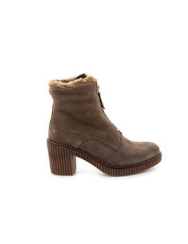 Botin Natalia Blanco De Piel Taupe 77072T