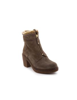 Botin Natalia Blanco De Piel Taupe 77072T