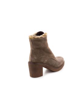 Botin Natalia Blanco De Piel Taupe 77072T