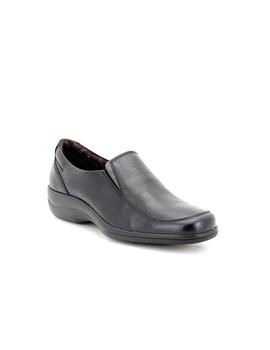 Zapato Fluchos De Piel Negro 6625