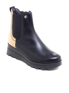 Botines Pitillos 5357 Negro y Beige para Mujer