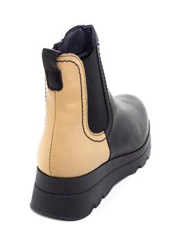 Botines Pitillos 5357 Negro y Beige para Mujer
